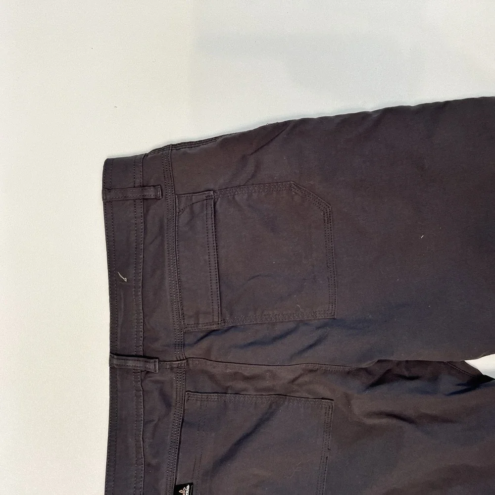 Prana Stetch Zion Straight Pant Mens 31x30 Gray Cargo Belted Hiking Outdoors